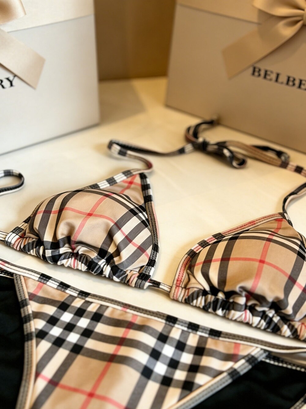 Burberry Classic Check Triangle Bikini - Picture 2 of 6